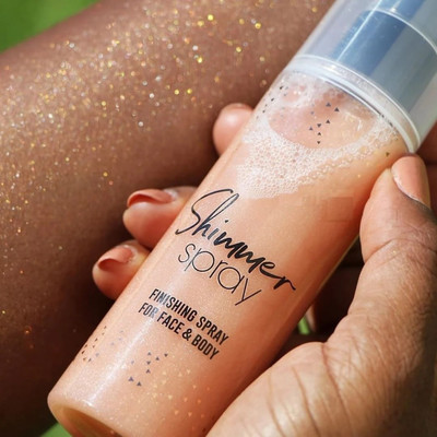 luzimaisa Shimmer Finishing Spray For Face And Body  Highlighter(Rose Gold)