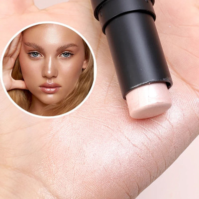 GABBU 3D Highlight Stick Contour Highlighter Pencil Brighten Skin Face Makeup Lasting Highlighter(LIGHT PINK)