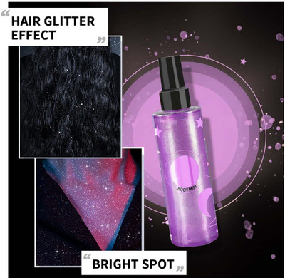 tanvi27 Face & Body HigGlitter Makeup Highlight Diamond Shine Shimmer Lavender Spray Highlighter(Lavender)