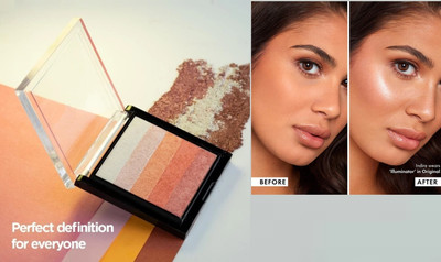 DYSOKAYO Brick Highlighter palette Shimmer With Matte Finish Highlighter(Multicolor)
