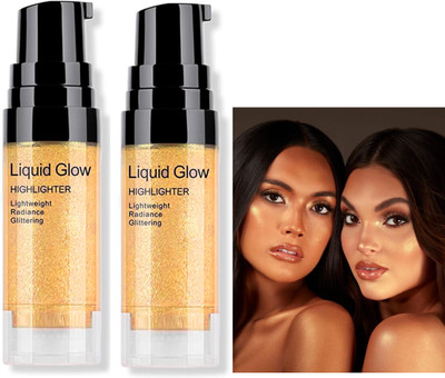 ADJD Combo Illuminator Gold Highlighter Ultra Smooth Shine Waterproof Highlighter(GOLD)