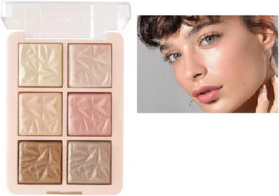 Luipui BEST HIGHLIGHTER SHIMMER 6 COLORS PACK OF 1 Highlighter(MULTICOLOR)