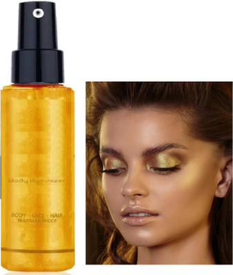 Yuency GOLD LOOK COLOR CHANGING SHINY SILVER HIGHLIGHTER FOR MAKEUP  Highlighter(GOLD)