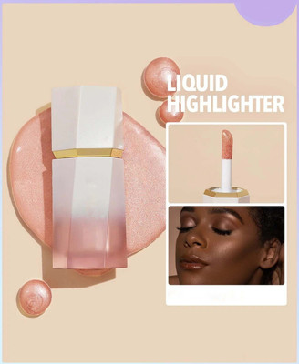 GFSU - GO FOR SOMETHING UNIQUE Best Illuminator Liquid Highlighter for face body Highlighter(Rose gold)
