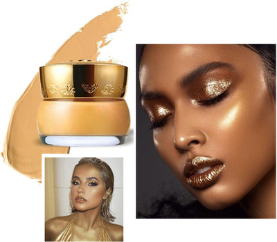 Latixmat Pearl Illuminator Makeup Base Lightweight Liquid Illuminator Highlighter(Gold)