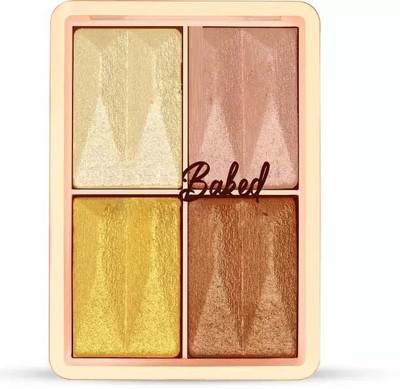 EVERERIN 4 Shade Ultra Pigmented Simmer Highlighter Palette for face makeup Highlighter(multicolor)