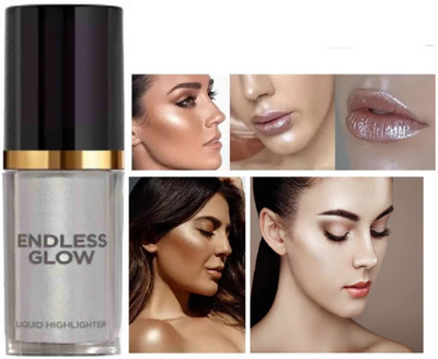 Emijun Liquid Highlighter Radiant and Long-Lasting Silver highlighter Highlighter(SILVER)
