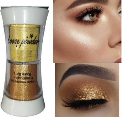 ADJD MULTI COLOR HIGHLIGHTER AND EYE SHADOW HIGHLIGHTER GOLD & GOLD Highlighter(MULTI COLOR)