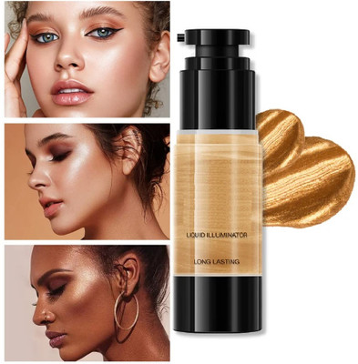 luzimaisa Ultra Smooth Gold Liquid Highlighter For Women Highlighter(Gold)