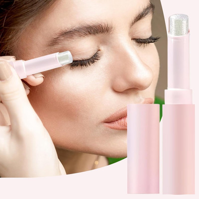 MYEONG 3-in-1 Eye Cheek & Lip, Jelly Eyeshadow/Highlighter Stick for Everyday Makeup Highlighter(Silver)