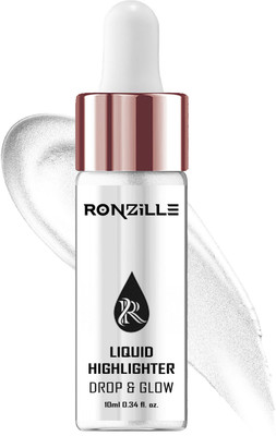 RONZILLE Drop & Glow Liquid Highlighter For Face Makeup Illuminating With Dewy Finish Highlighter(Silver)