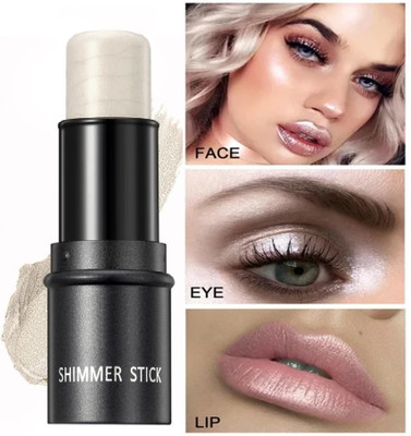 HUZURLU Cream Shimmer Illuminator Makeup Highlighter Stick Highlighter(SILVER)