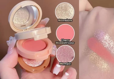 AFARAXIA 3 in 1 Blusher Highlighter Eyeshadow Palette Kit Highlighter  Highlighter(Multicolor)