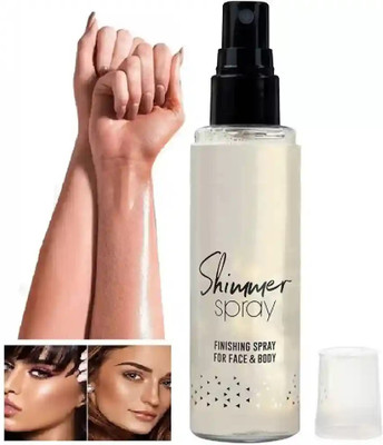 CATERINACHIARA Makeup Smooth Body Luminizer Moisturizing Glitter Body Spray  Highlighter(Silver)