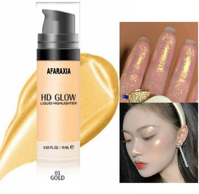 AFARAXIA Illuminator,Body Highlighter Smooth Face Body Highlighter(GOLD)
