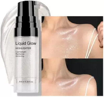 Jiwoo sliver Liquid Highlighter Radiant and Long-Lasting Illuminator Highlighter(sliver)