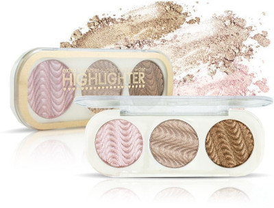 HSQ Soft Glam Luminous Trio Highlighter Set (pack of 1) Highlighter(Multicolour)