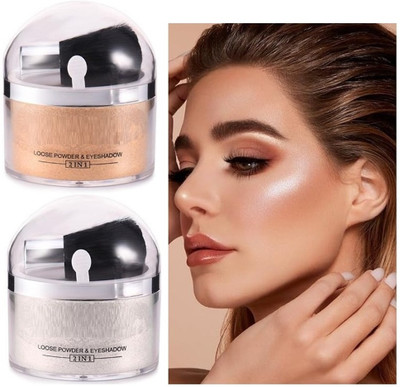 ADJD Silver Shimmery Shiny & Golden Shiny Face Makeup Shimmer Powdery Highlighter For Professional Look Best Combo of All Type Skin Highlighter(GOLD HIGHLIGHTER, SILVER HIGHLIGHTER) ADJD Silver Shimmery Shiny & Golden Shiny Face Makeup Shimmer Powdery Highlighter For Professional Look Best Combo of All Type Skin Highlighter(GOLD HIGHLIGHTER, SILVER HIGHLIGHTER)