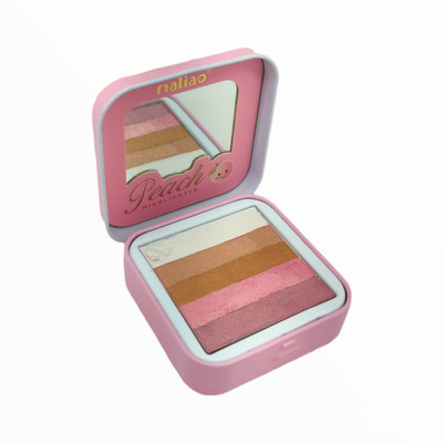 maliao Peach Instant glow shimmer Brick Highlighter Palette, for women and girls** Highlighter(Multicolor)