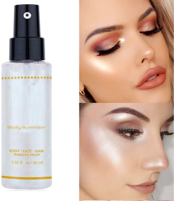 Emijun SILVER BODY ILLUMINIZER BODY ,FACE ,HAIR TRANSFER PROOF HIGHLIGHTER Highlighter(SILVER)