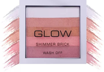 Emijun Shimmer Brick Highlighter,eye shadow and Blusher Palette Highlighter(multi color)