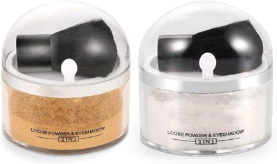 Latixmat NEW 3D Shimmery Shiny Gold & Silver Highlight For Professional Looks Highlighter(golden and white ( silver ))