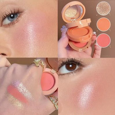 MYEONG 3-in-1 Highlighter + Contour & Blush Sculpt Contour Platte Highlighter(Multi shade)