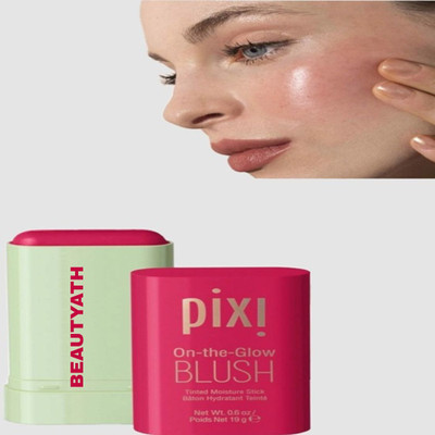 BEAUTYATH PIXI Soft Creamy Blush Stick,2-in-1 Cream Blush Stick, Multi-Use & blush Highlighter(Ruby)