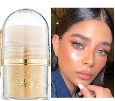 Latixmat Highly Pigmented Highlighter Luminous Finish Golden Powder Highlighter(Gold)