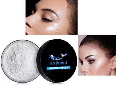 BLUEMERMAID NEW SHIMMER HIGHLIGHTER POWDER SILVER COLOR WATERPROOF FORMULA Highlighter(SILVER)
