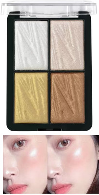 GABBU 6 Colour Highlighter Palette Ultra Blendable & Long Lasting Highlighter(multi color)