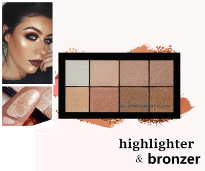 tanvi27 Bronzer and Blush illuminated look Lumi Finish Highlighter Palette Highlighter(MULTI COLOR)