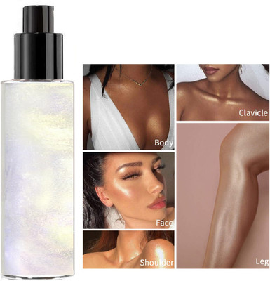 Latixmat BODY ILLUMINIZER BODY ,FACE ,HAIR TRANSFER PROOF HIGHLIGHTER Highlighter(SILVER)