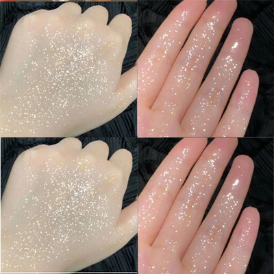 GABBU Diamond Highlighter P Glitter Face Contour Brighten Makeup Illuminate1 Highlighter(SILVER)