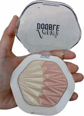 Kattan Talk Lover Double sFr Highlighter (Shade-03) Highlighter(Gold and Rose Gold)