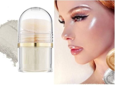 Latixmat Puff Shimmer, for Parlour ,Face & Body Shimmer Highlighter(SILVER)