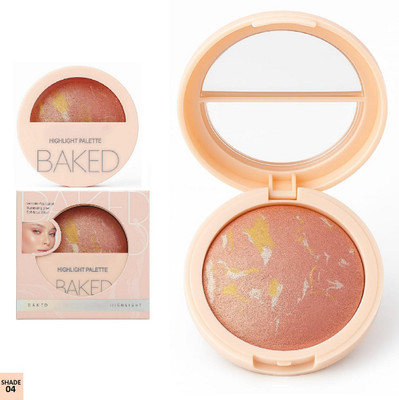 nuvya Glow Tint Compact Highlighter for Daily Makeup Look S4 Highlighter(Multicolor)