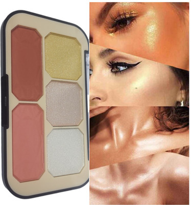 luzimaisa High Pigmented Pink Blush Face Highlighters Makeup Highlighter(Multicolor)