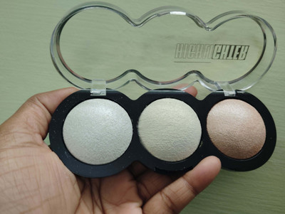 EVERERIN 3 Color Shimmer Highlighter Powder Palette | Highly Pigmented & Long Lasting Highlighter(multicolor)