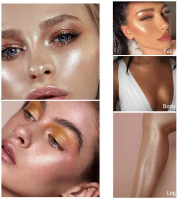 manasona New Makeup Highlighter For Simmary & Shiny Skin Highlighter(Silver)