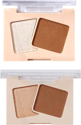 Neycare HD PRO 2 IN 1 ULTRA REVOLUTIONARY HIGHLIGHTER+CONTOUR PALETTE COMBO Highlighter(MULTISHADES)