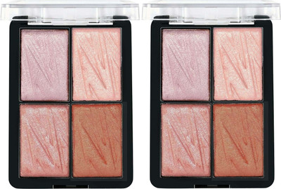 EVERERIN 4 in 1 Ultra Pigmented Velvety Highlighter Palette Highlighter(multicolor)