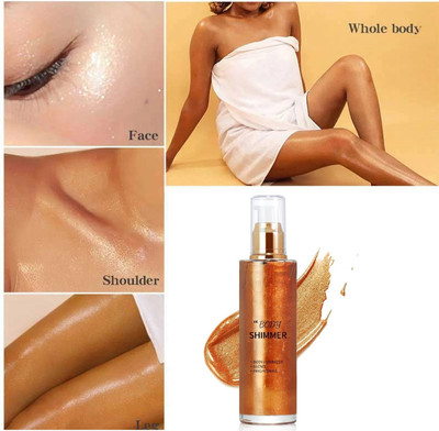 DARVING Brighten Glow Body Luminizer Highlighter Liquid Illuminator Highlighter(Rose Gold)