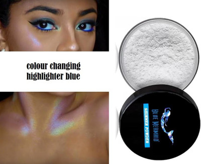 BLUEMERMAID HIGH QUALITY COLOR BLUE SHIMMER HIGHLIGHTER POWDER Highlighter(BLUE)