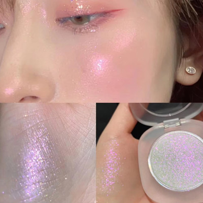 HUZURLU Metallic Glitter Makeup Highlighter For Instant Bright Look Highlighter(color shift gold)