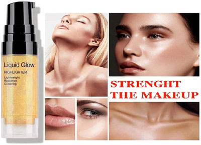 WOONGMI Waterproof Smooth Texture HD Glow Liquid Highlighter For All Skin Tone Highlighter(Gold)