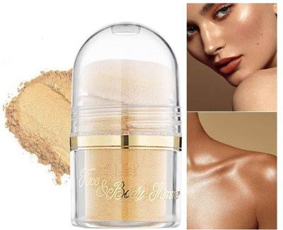 MYEONG Professional HD Waterproof Long Lasting Shimmer Makeup Setting Loose Face Highlighter(GOLDEN)