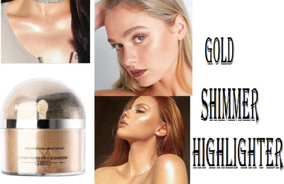 ADJD Powder Highlighter And Loose Face Shiner For Women  Highlighter(GOLD)