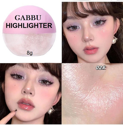 GABBU Radiant Pigmented Shimmer Brick Highlighter-02  Highlighter(light pink)