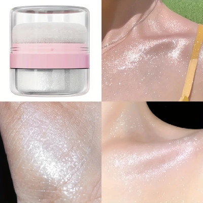MYEONG Weightless Silver Illuminating Shimmer Texture Longwear Palette Highlighter(Silver)